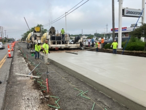 Concrete being placed in Phase 1